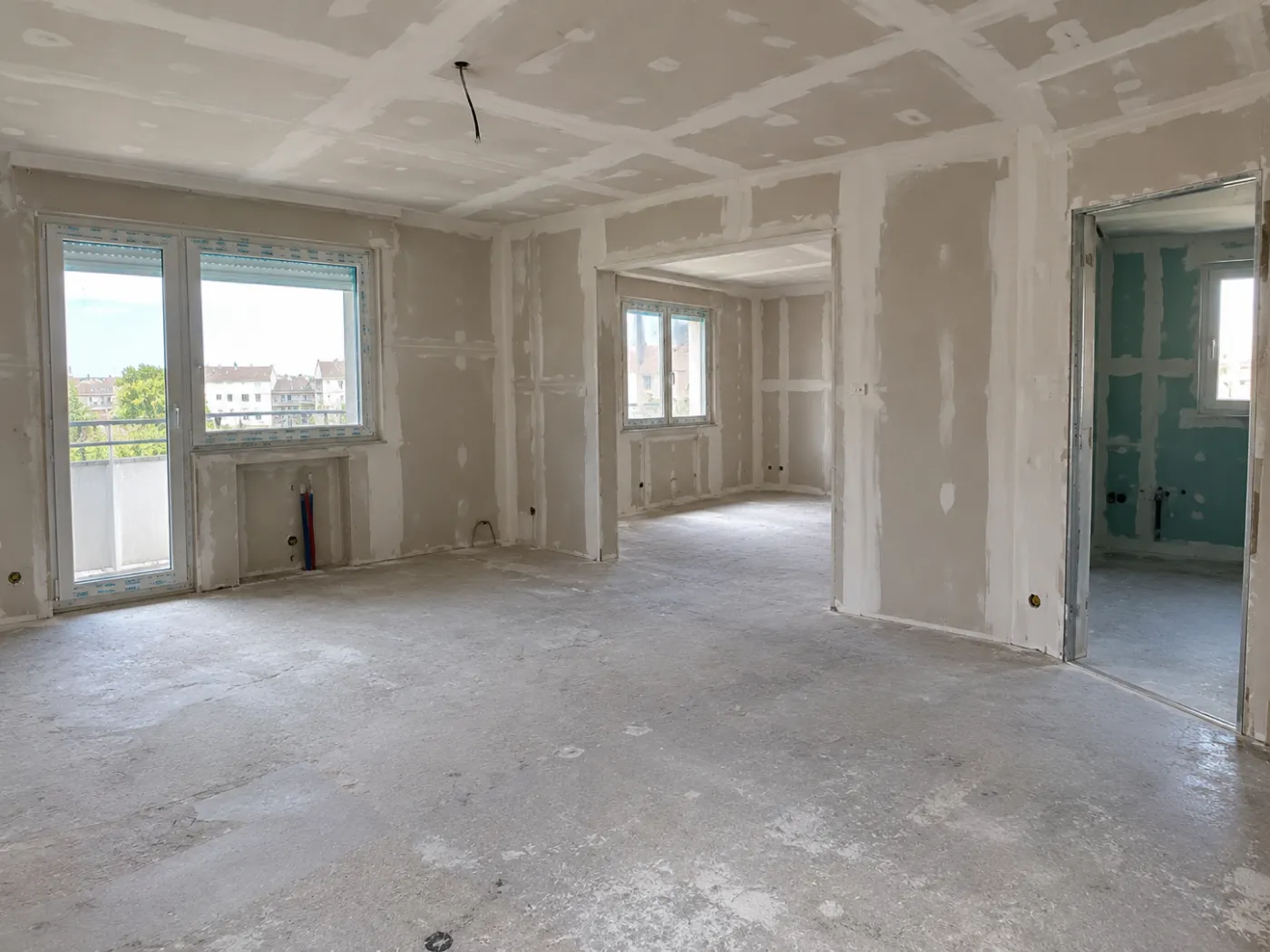 Plâtrerie et cloisons : avant travaux