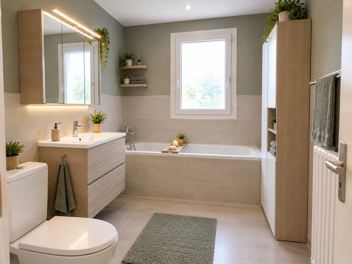 Salle de bain familiale : après travaux BT QUALIT